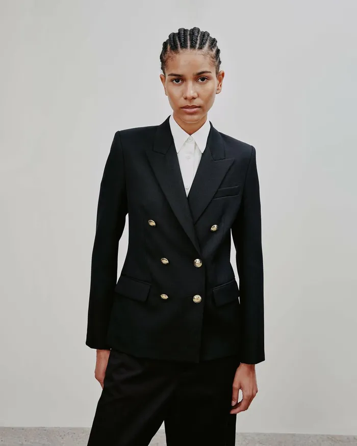Women Jackets and Blazers Nili Lotan VIRA BLAZER Stone