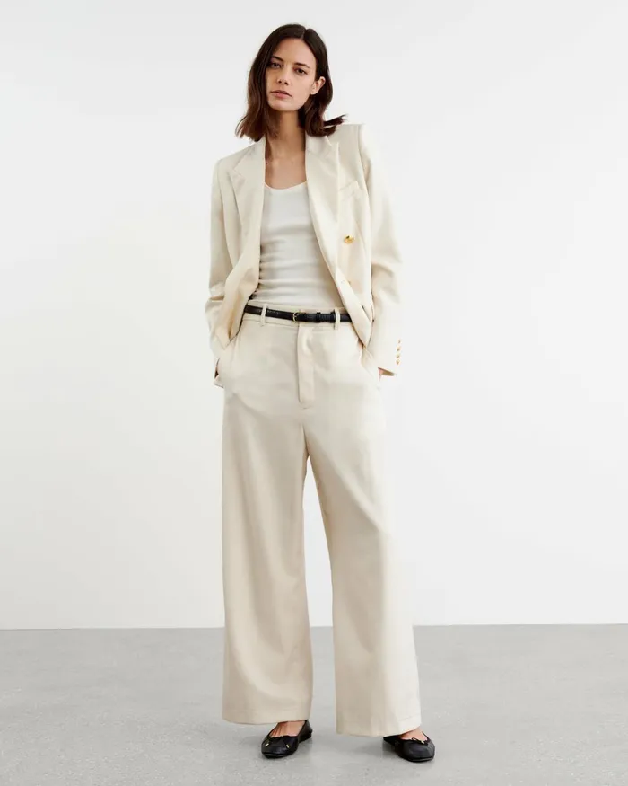 Women Jackets and Blazers Nili Lotan VIRA BLAZER Stone