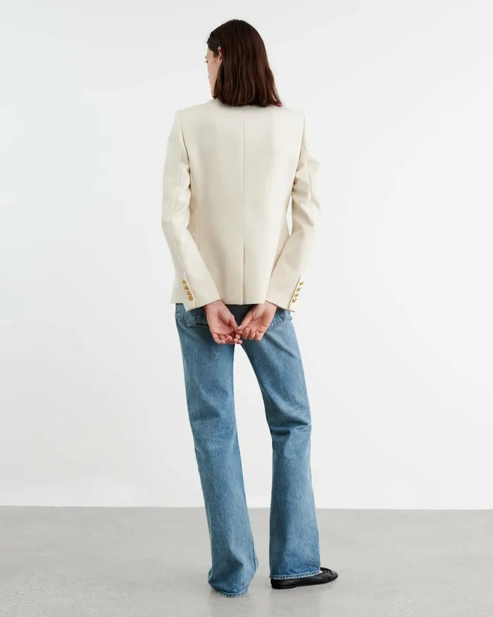 Women Jackets and Blazers Nili Lotan VIRA BLAZER Stone