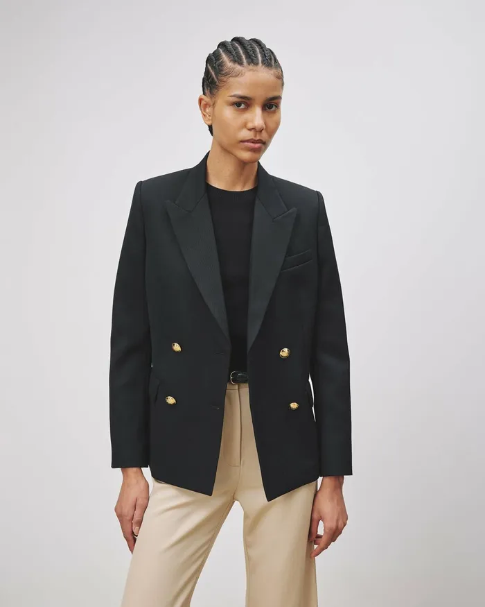 Women Jackets and Blazers Nili Lotan VIRA BLAZER Stone