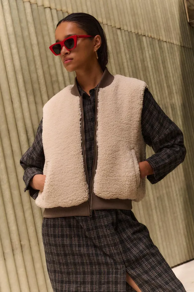 Women Jackets Bybar Aleksi Sleeveless Jacket Clay