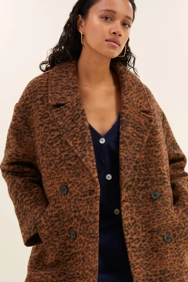 Women Jackets Bybar Dore Leo Coat Leopard