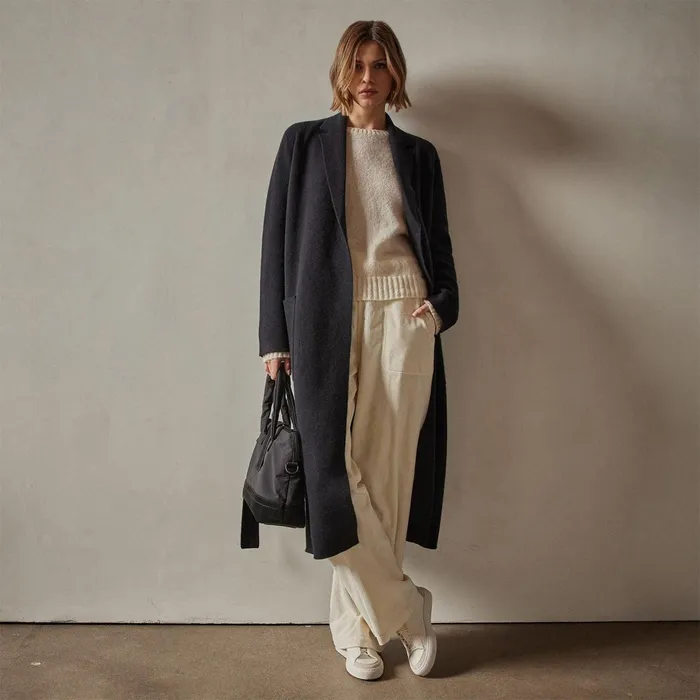 Women JacketsOuterwear James Perse Belted Cashmere Coat Black