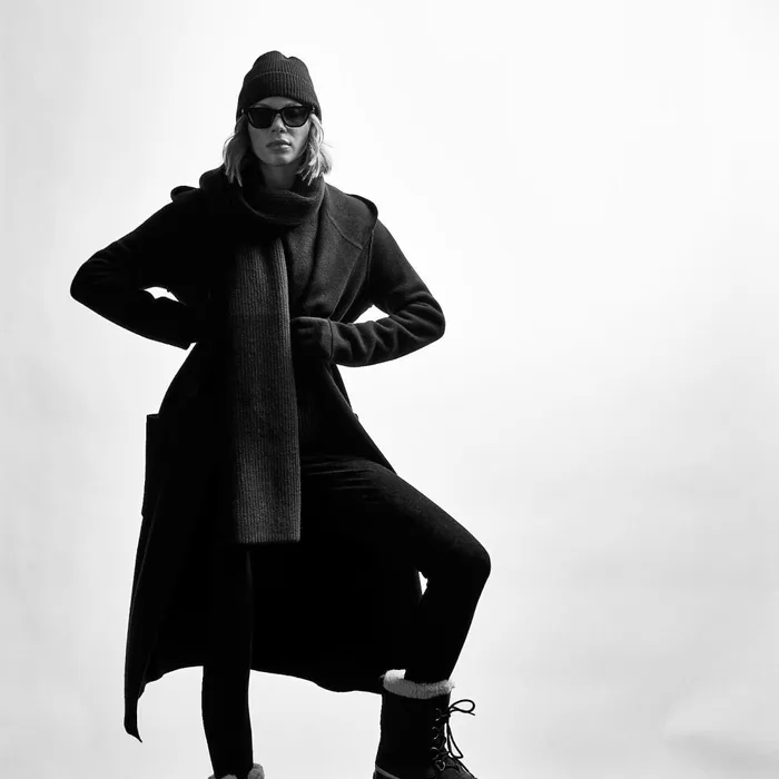Women JacketsOuterwear James Perse Cashmere Hooded Coat Black