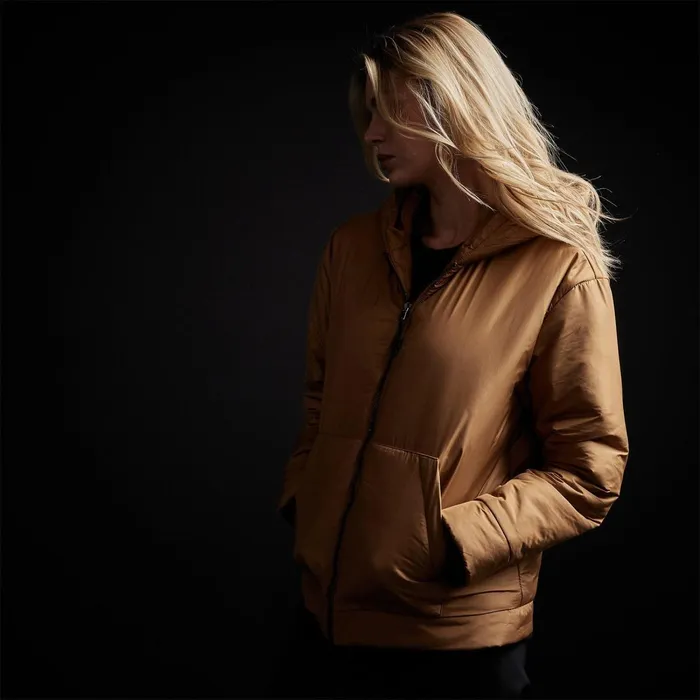Women JacketsOuterwear James Perse Hooded Puffer Copper