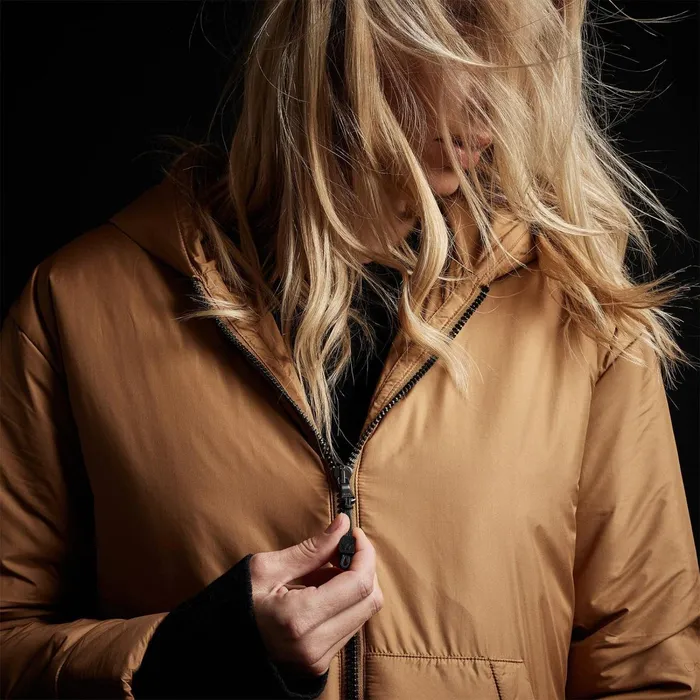 Women JacketsOuterwear James Perse Hooded Puffer Copper