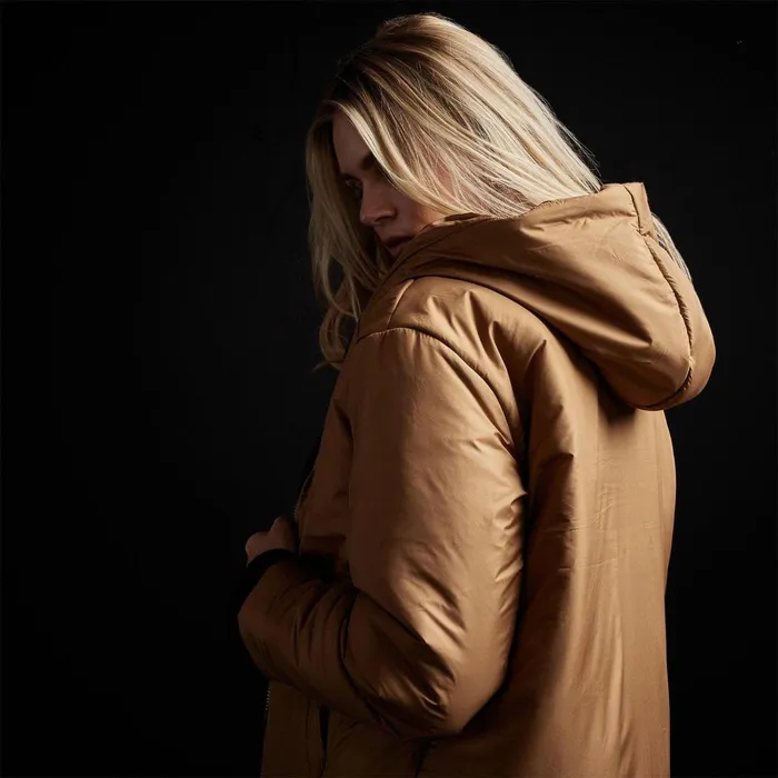 Women JacketsOuterwear James Perse Hooded Puffer Copper