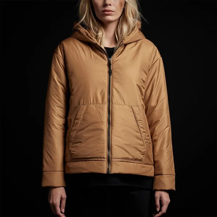 Women JacketsOuterwear James Perse Hooded Puffer Copper
