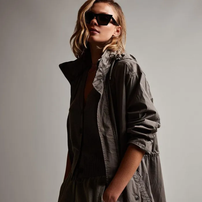 Women JacketsOuterwear James Perse Lightweight Parka Burro Pigment
