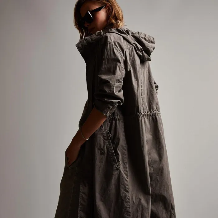 Women JacketsOuterwear James Perse Lightweight Parka Burro Pigment