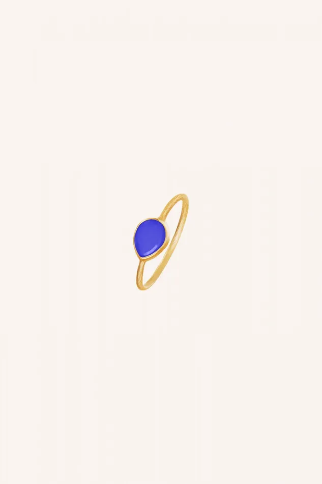 Women Jewellery Bybar PD MINIMAL RING Blue Women Jewellery Bybar PD MINIMAL RING Blue