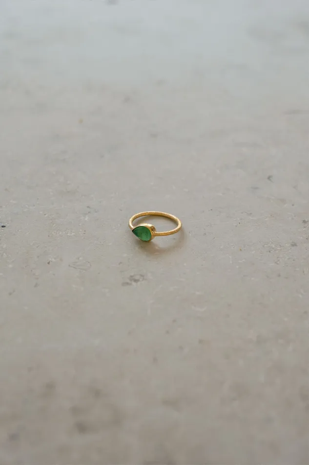 Women Jewellery Bybar PD MINIMAL RING Green
