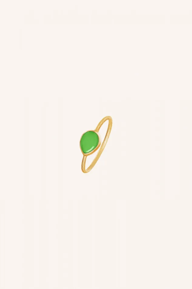 Women Jewellery Bybar PD MINIMAL RING Green Women Jewellery Bybar PD MINIMAL RING Green