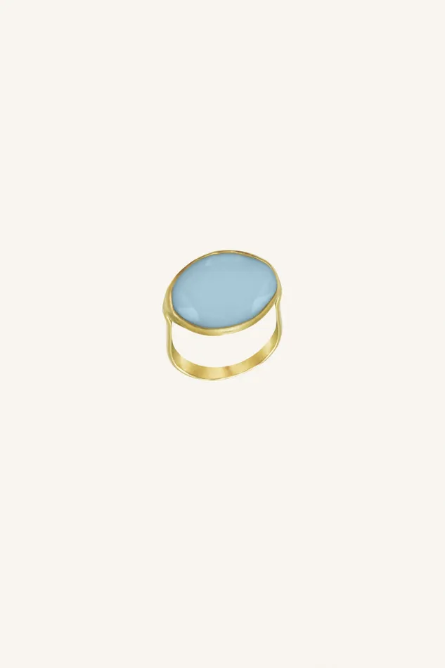 Women Jewellery Bybar PD OVAL RING Light Blue Women Jewellery Bybar PD OVAL RING Light Blue