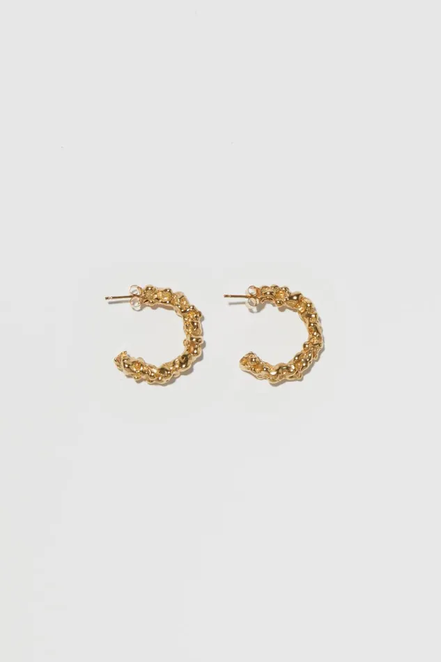 Women Jewellery Lee Mathews Faris Roca Loop Hoops Bronze