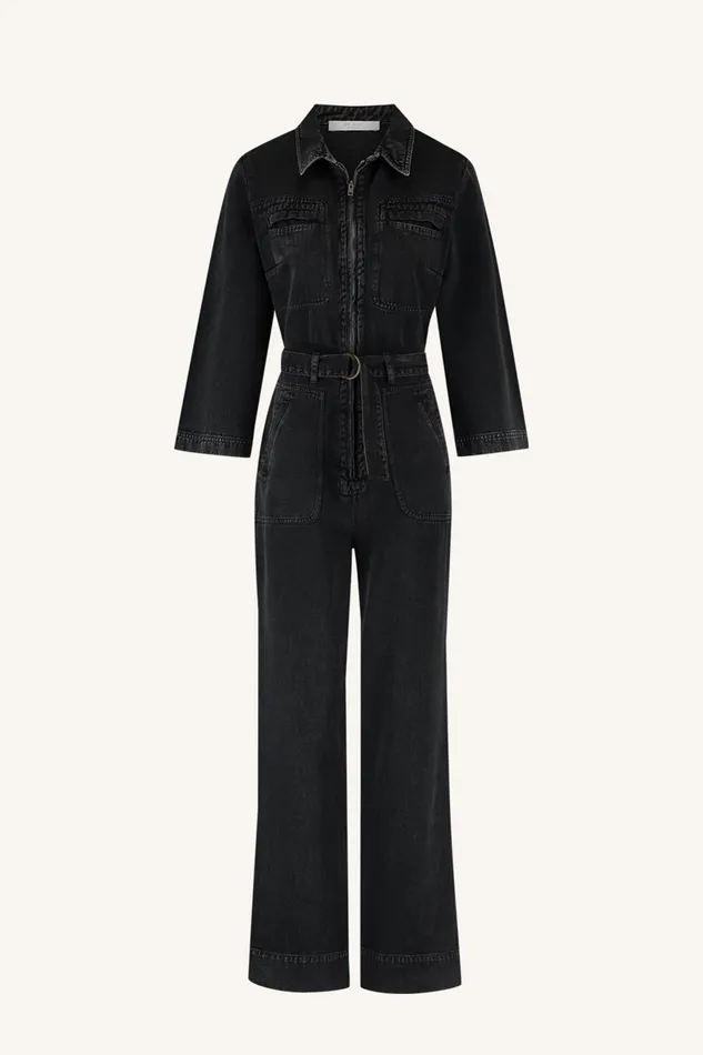 Women Jumpsuits Bybar Louise Twill Suit Jet Black