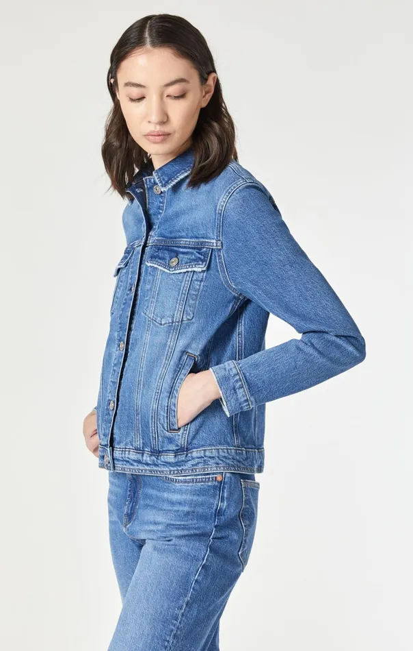 Women Katy Jacket In Dark Recycled Blue Mavi Jeans Jackets Women Katy Jacket In Dark Recycled Blue Mavi Jeans Jackets