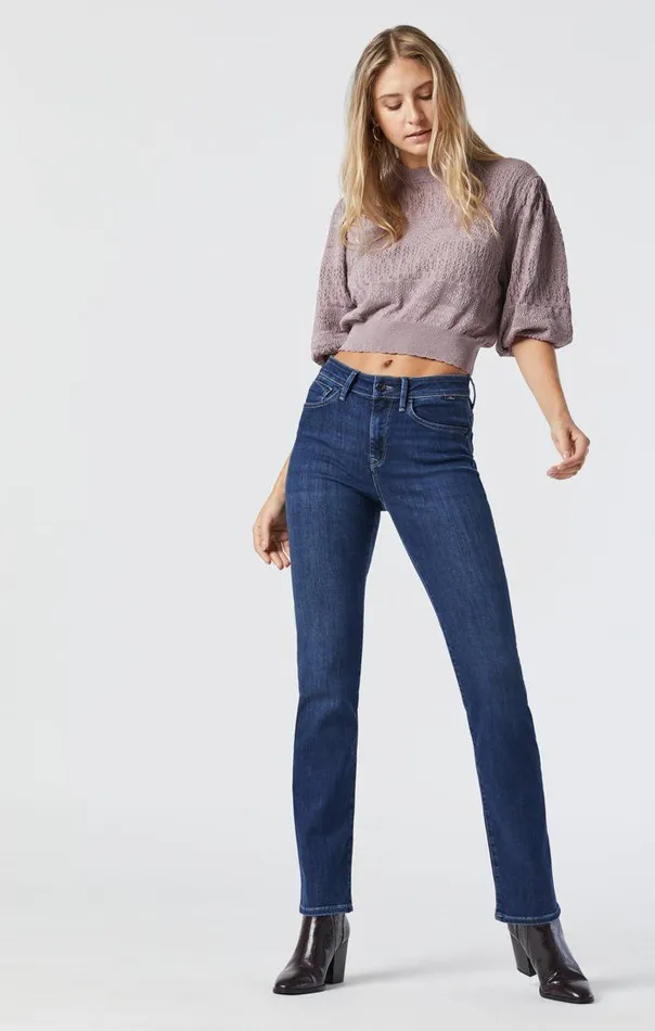 Women Kendra High Rise Straight Leg In Dark Blue Supersoft Mavi Jeans Denim Women Kendra High Rise Straight Leg In Dark Blue Supersoft Mavi Jeans Denim
