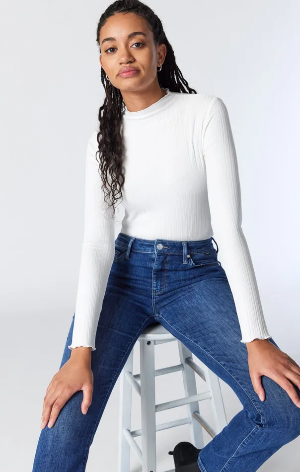 Women Kendra Straight Leg Jeans In Dark Brushed Feather Blue Mavi Jeans Denim Women Kendra Straight Leg Jeans In Dark Brushed Feather Blue Mavi Jeans Denim