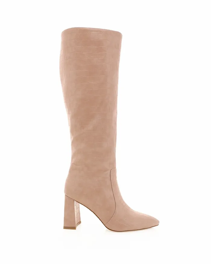 Women Knee High Boots Billini ELANOR 8211 ROSE CLAY CROC