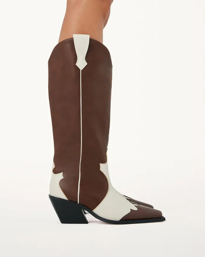 Women Knee High Boots Billini ETTA 8211 CHOCOLATEIVORY