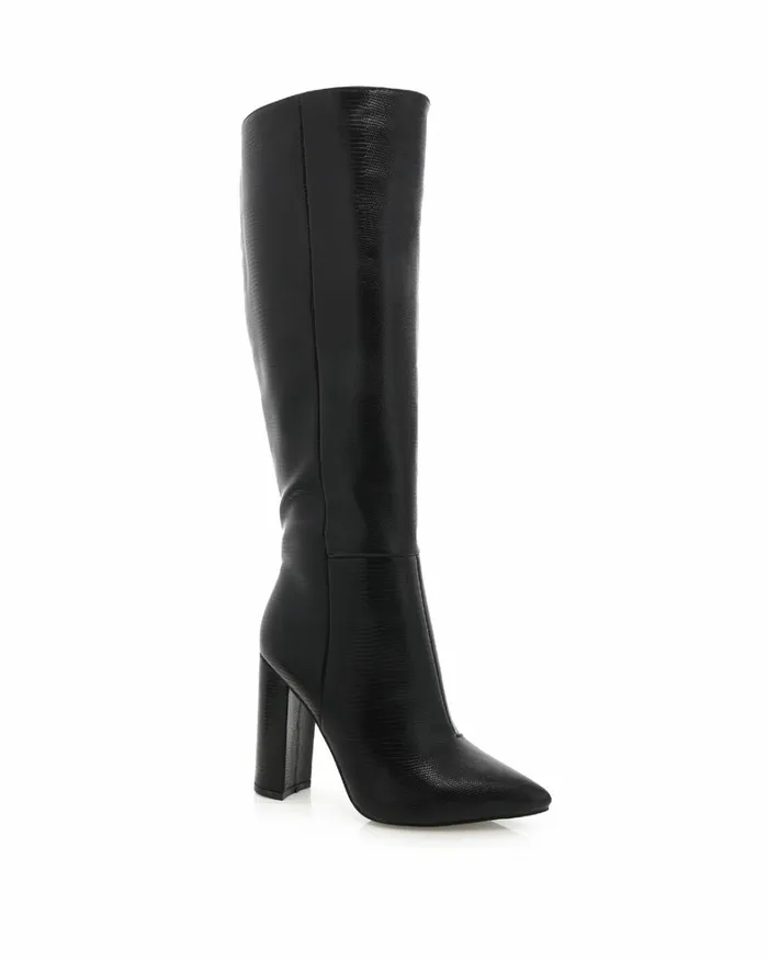 Women Knee High Boots Billini MILLA 8211 BLACK SCALE