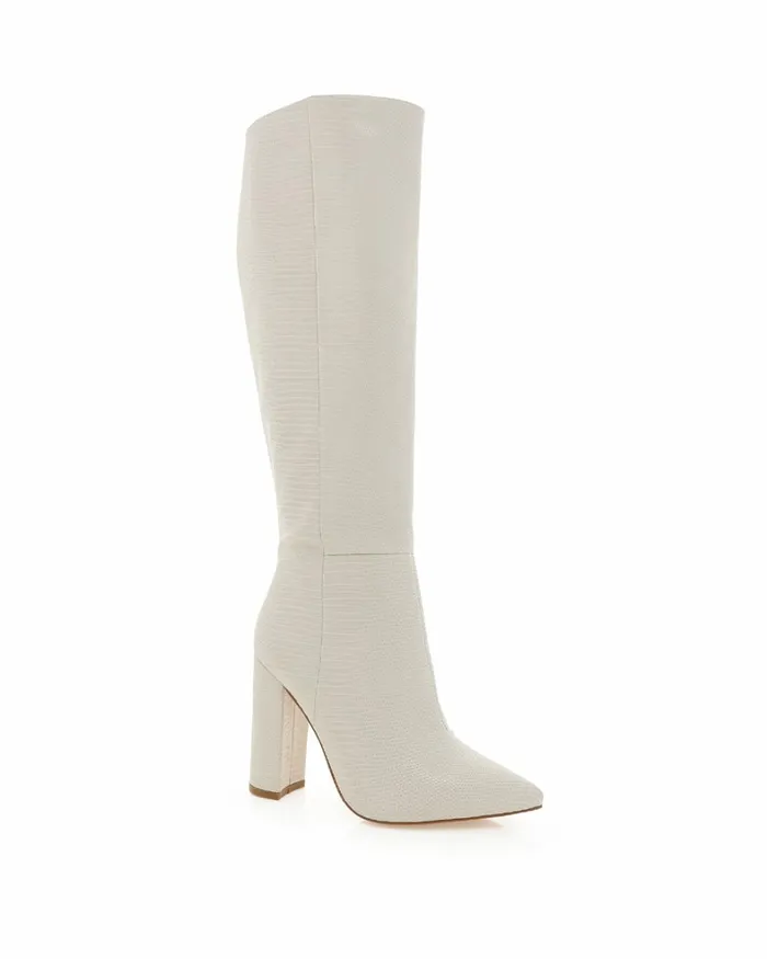 Women Knee High Boots Billini MILLA 8211 IVORY SCALE