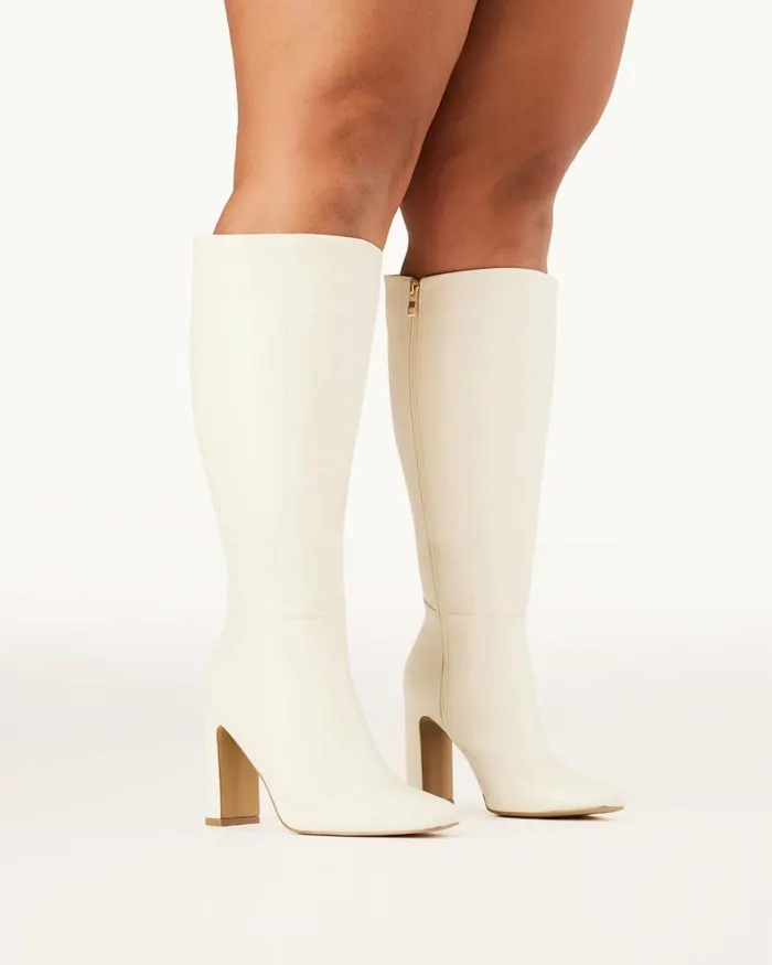 Women Knee High Boots Billini NAKOA EXTENDED CURVE 8211 BONE