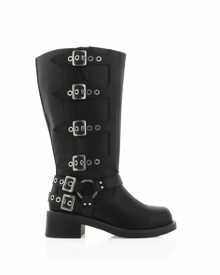 Women Knee High Boots Billini OSHEA CURVE 8211 BLACK