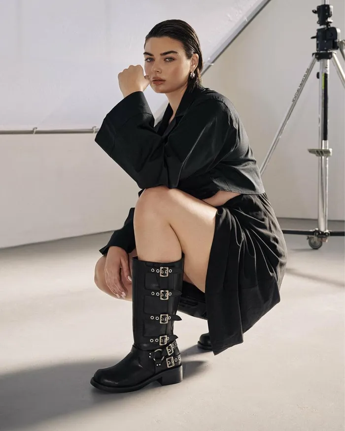 Women Knee High Boots Billini OSHEA CURVE 8211 BLACK