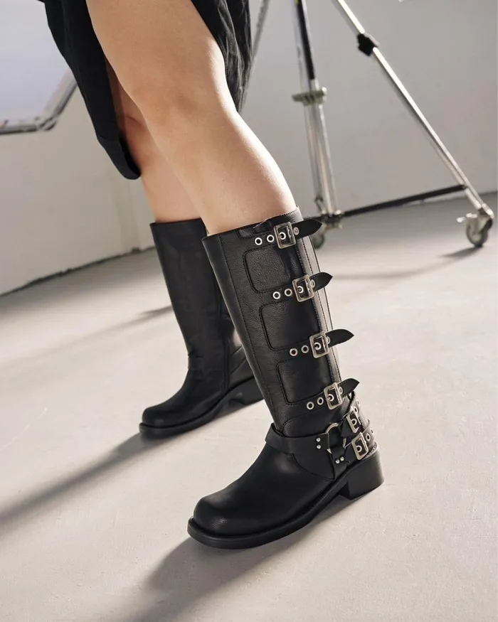 Women Knee High Boots Billini OSHEA CURVE 8211 BLACK