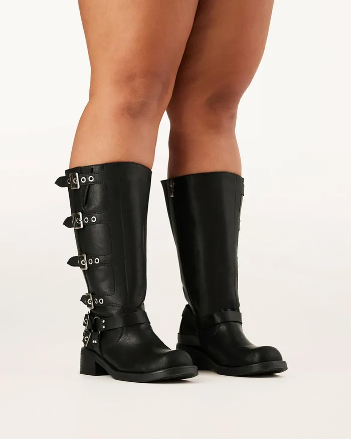 Women Knee High Boots Billini OSHEA CURVE 8211 BLACK