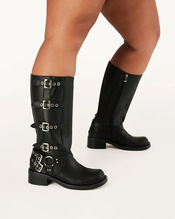 Women Knee High Boots Billini OSHEA CURVE 8211 BLACK