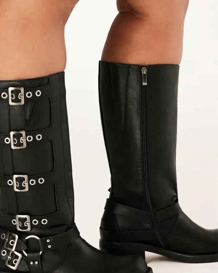 Women Knee High Boots Billini OSHEA CURVE 8211 BLACK