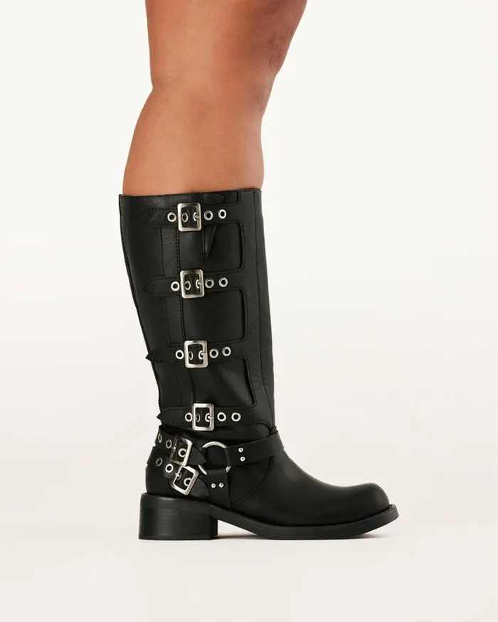 Women Knee High Boots Billini OSHEA CURVE 8211 BLACK