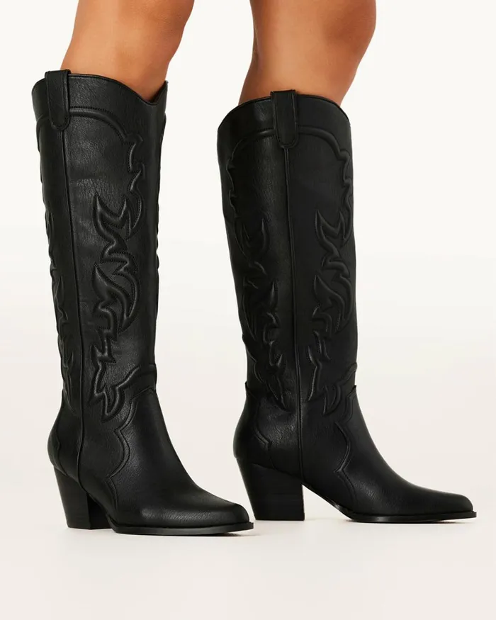 Women Knee High Boots Billini PARKIN 8211 BLACK