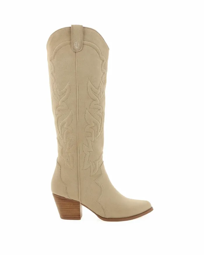 Women Knee High Boots Billini PARKIN 8211 LIGHT TAUPE SUEDE