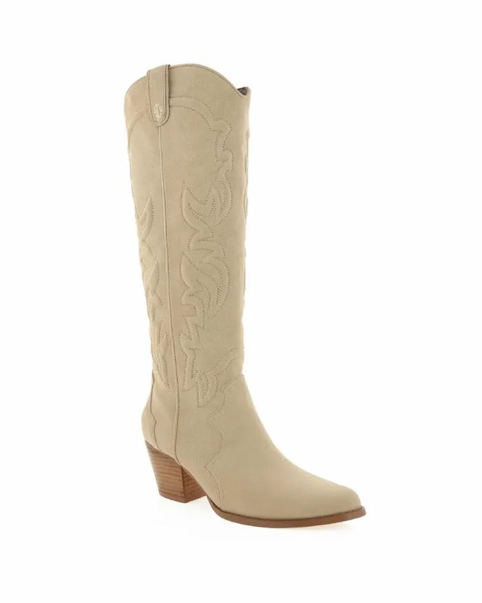 Women Knee High Boots Billini PARKIN 8211 LIGHT TAUPE SUEDE