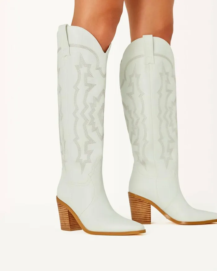 Women Knee High Boots Billini ROSLYN 8211 WHITE 8211 Boots 8211 BILLINI USA