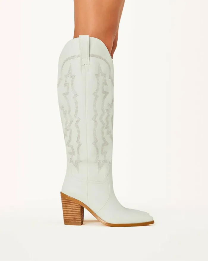 Women Knee High Boots Billini ROSLYN 8211 WHITE 8211 Boots 8211 BILLINI USA