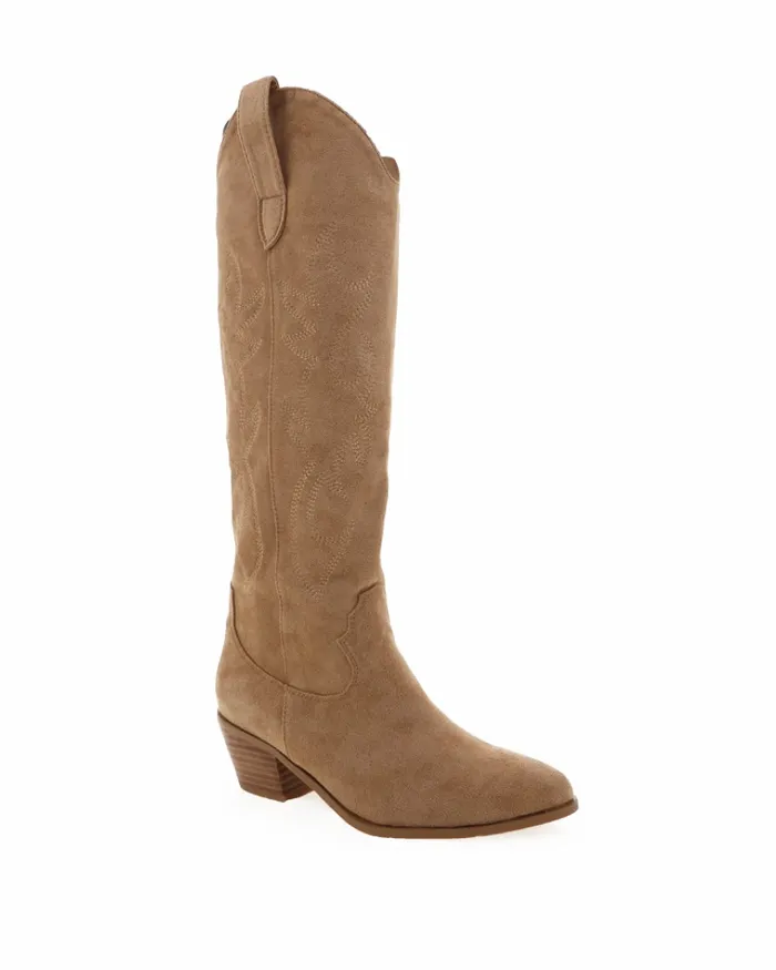 Women Knee High Boots Billini URSON 8211 TAN SUEDE