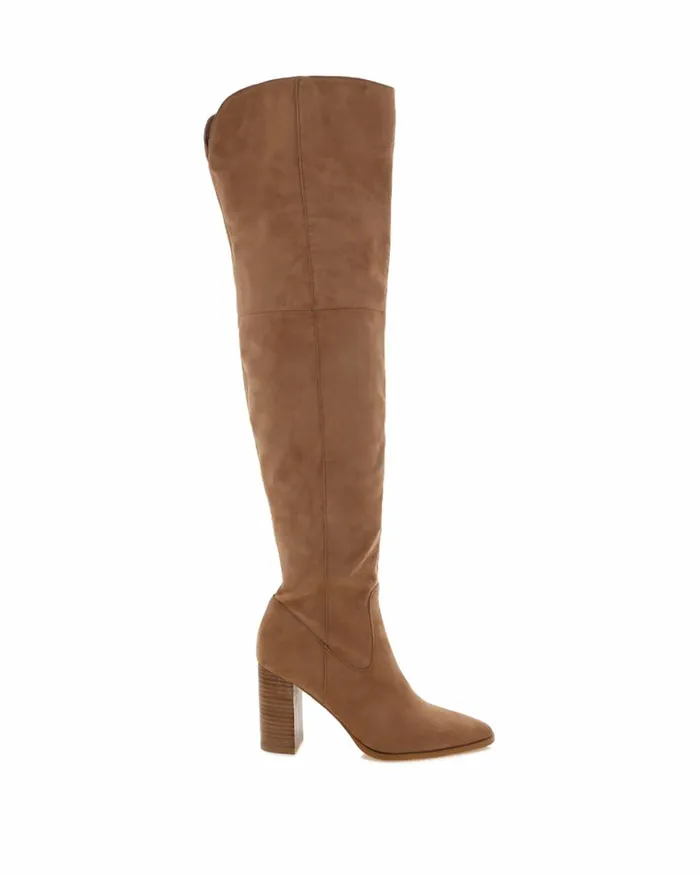 Women Knee High Boots Billini VIXEN 8211 WOOD SUEDENATURAL