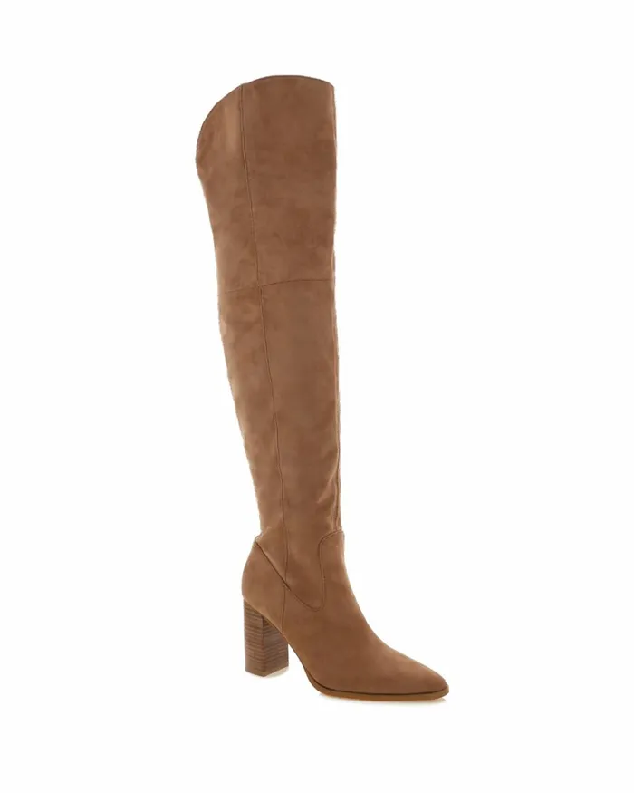 Women Knee High Boots Billini VIXEN 8211 WOOD SUEDENATURAL