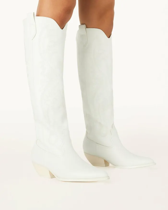 Women Knee High Boots Billini WILDEN 8211 WHITE