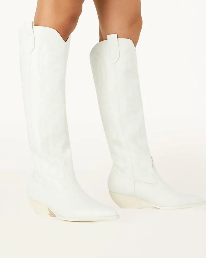 Women Knee High Boots Billini WILDEN 8211 WHITE