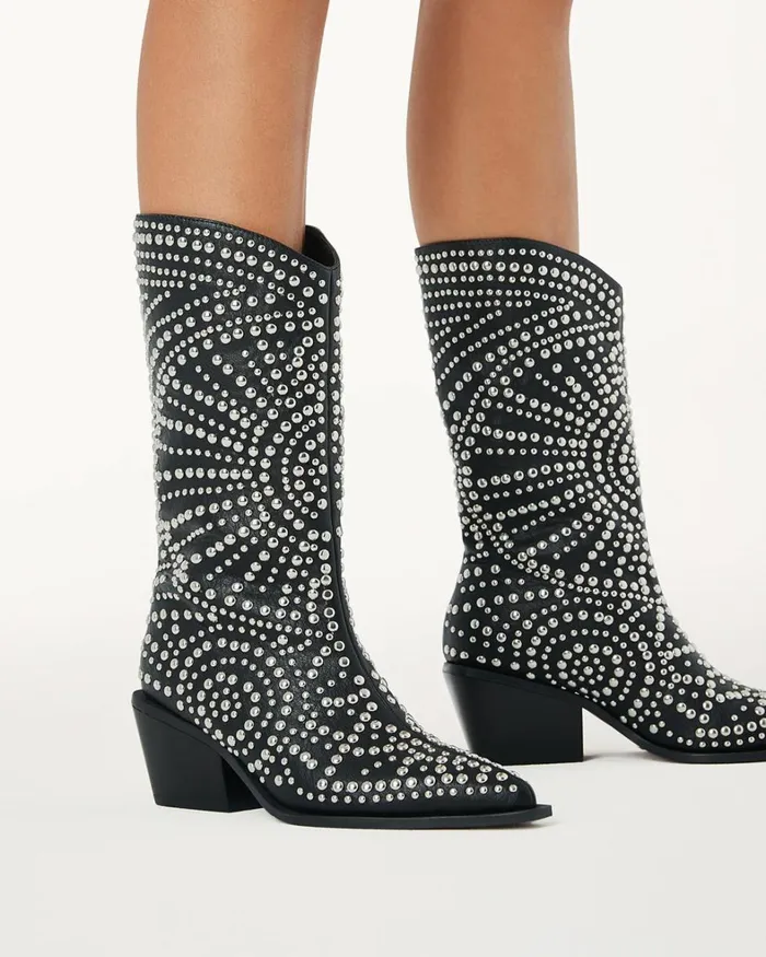 Women Knee High Boots Billini YORI 8211 BLACK