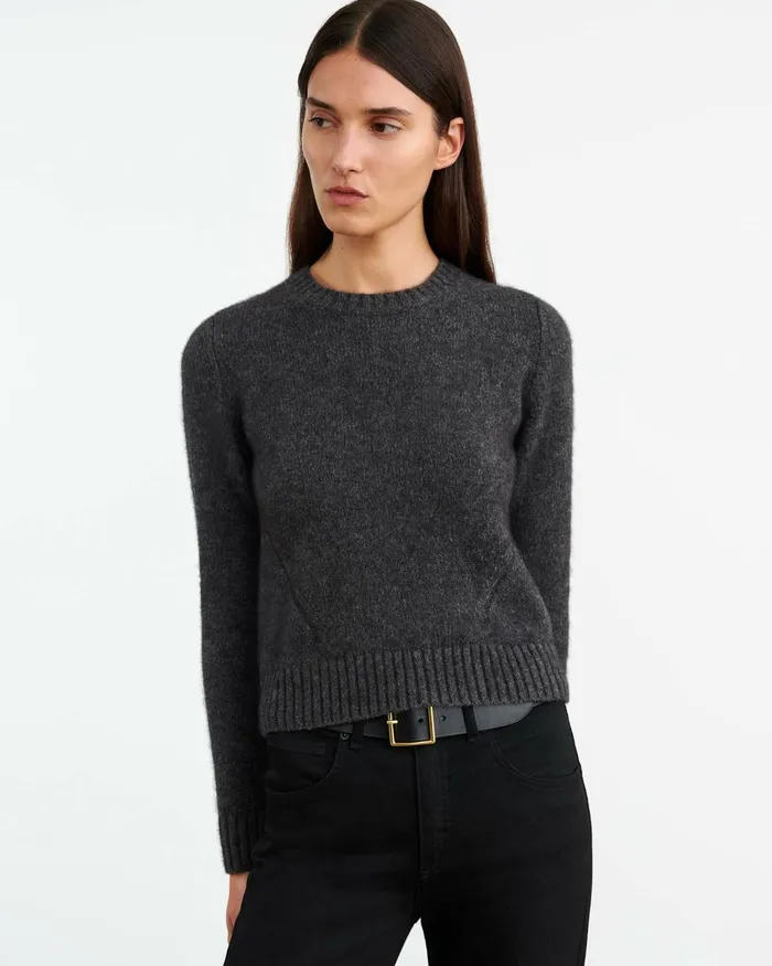 Women Knits and Sweaters Nili Lotan GWENDOLYN SWEATER Charcoal