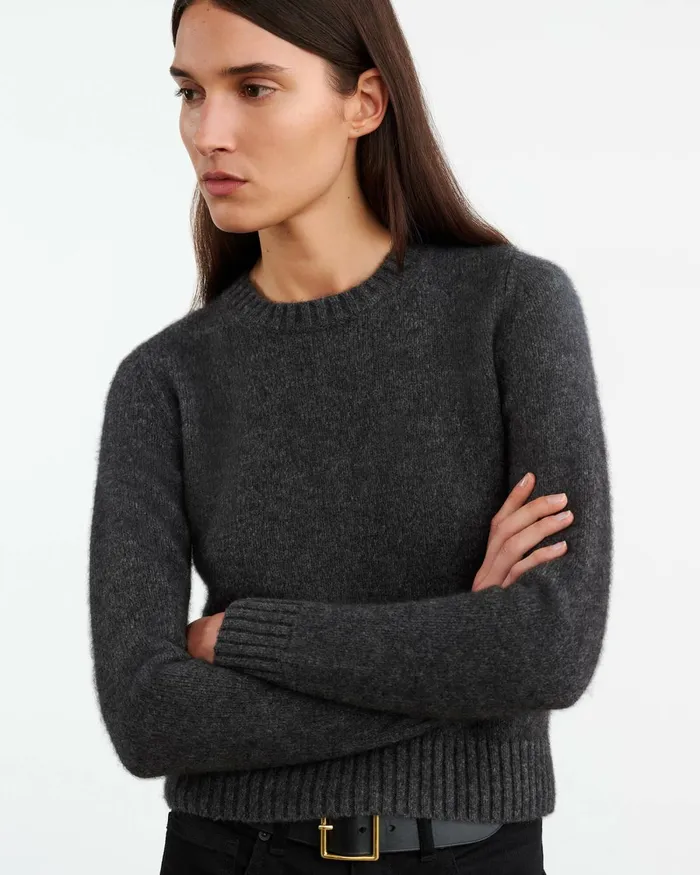 Women Knits and Sweaters Nili Lotan GWENDOLYN SWEATER Charcoal