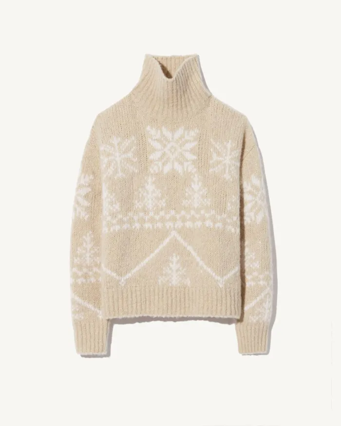 Women Knits and Sweaters Nili Lotan MEREDITH TURTLENECK SWEATER Beigeivory
