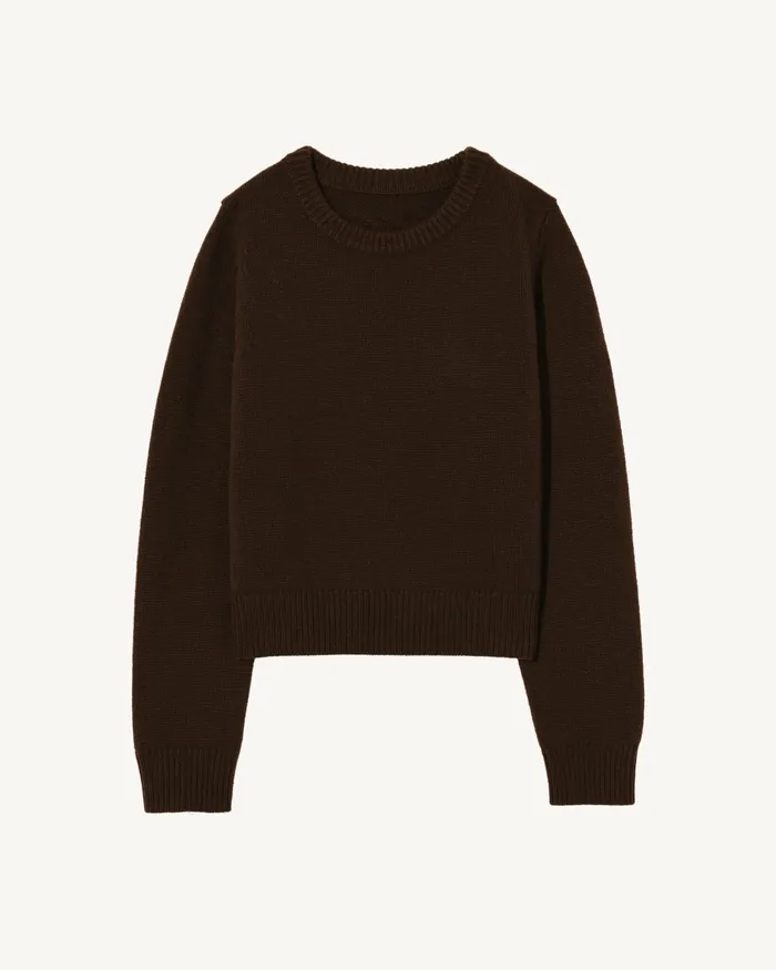 Women Knits and Sweaters Nili Lotan POPPY SWEATER Espresso